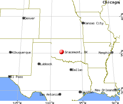 Gracemont, Oklahoma map