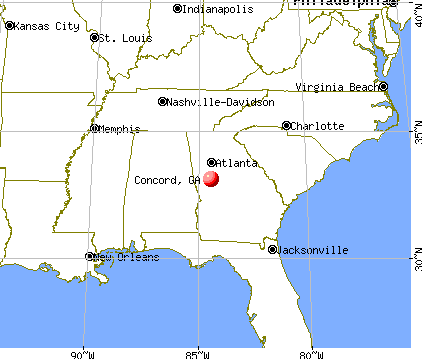Concord, Georgia map