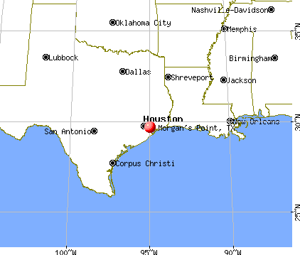 Morgan's Point, Texas map