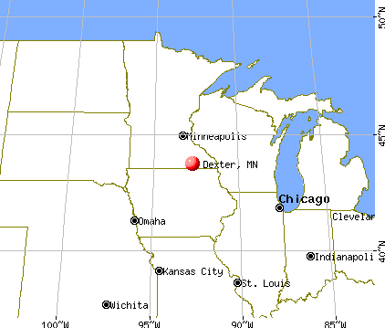 Dexter, Minnesota map