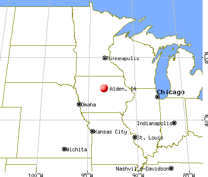 Alden, Iowa map