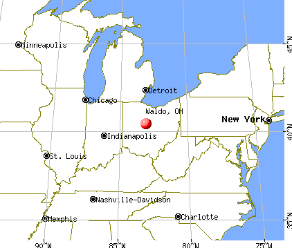 Waldo, Ohio map