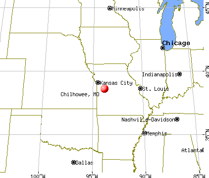 Chilhowee, Missouri map