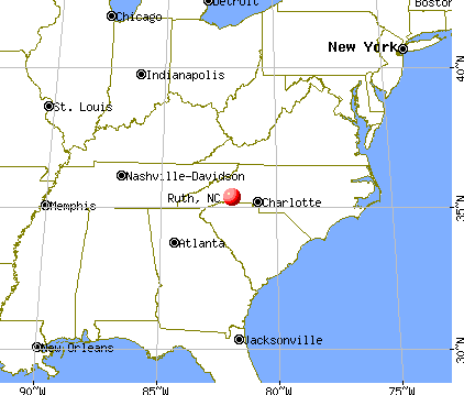 Ruth, North Carolina map
