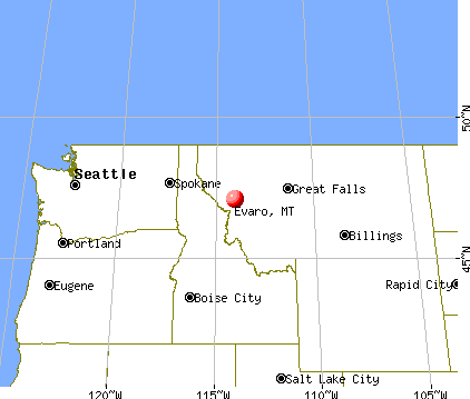 Evaro, Montana map