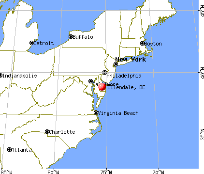 Ellendale, Delaware map