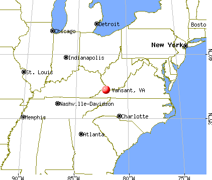 Vansant, Virginia map