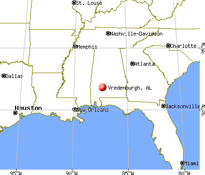 Vredenburgh, Alabama map