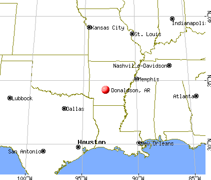 Donaldson, Arkansas map