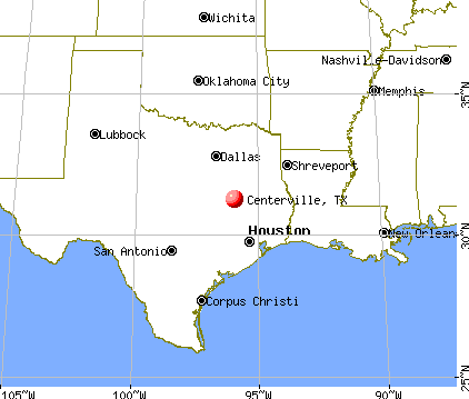 Centerville, Texas map