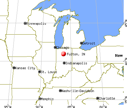 Fulton, Indiana map