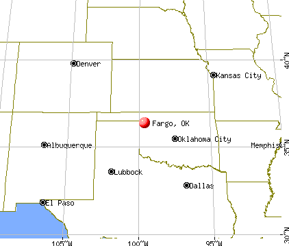 Fargo, Oklahoma map