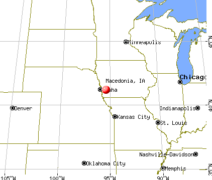 Macedonia, Iowa map