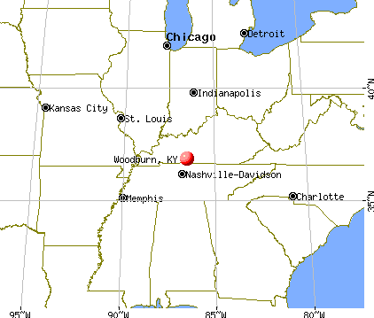 Woodburn, Kentucky map