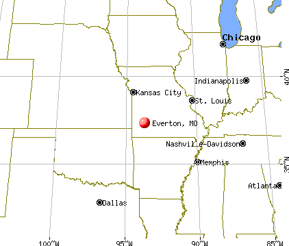 Everton, Missouri map