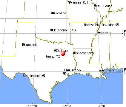 Edom, Texas map