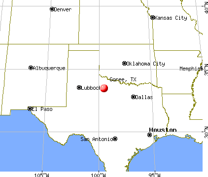 Goree, Texas map