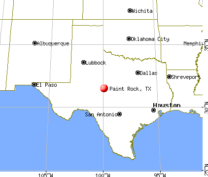 Paint Rock, Texas map