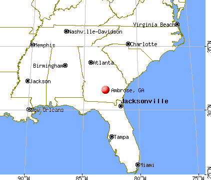 Ambrose, Georgia map