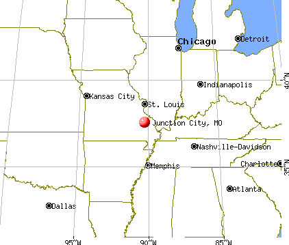 Junction City, Missouri map