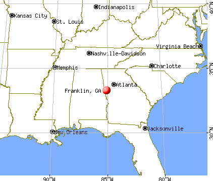 Franklin, Georgia map