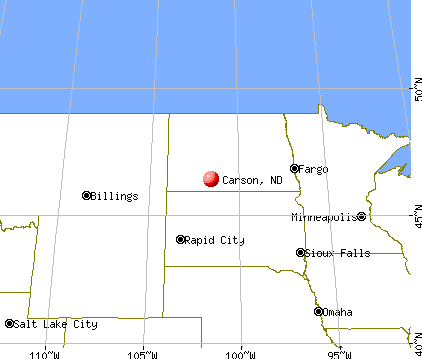 Carson, North Dakota map