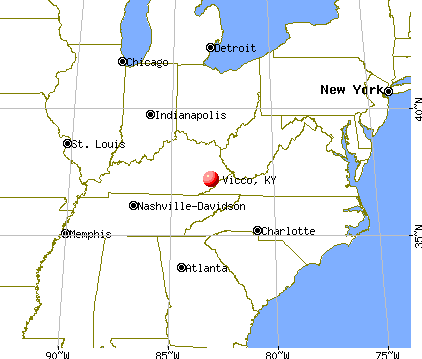 Vicco, Kentucky map