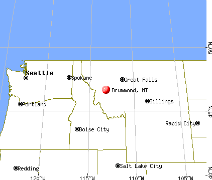 Drummond, Montana map