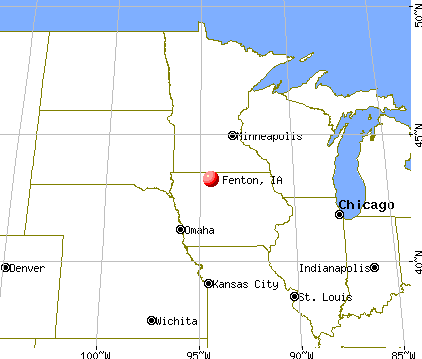 Fenton, Iowa map
