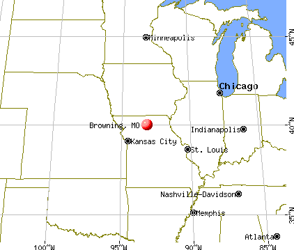 Browning, Missouri map
