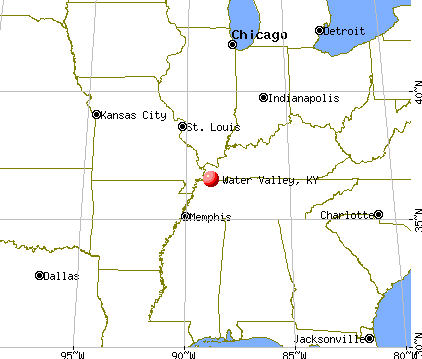 Water Valley, Kentucky map