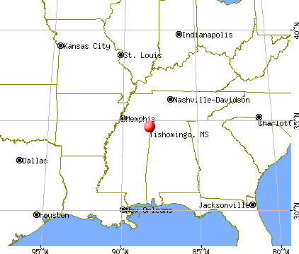 Tishomingo, Mississippi map