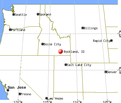 Rockland, Idaho map