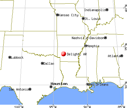 Delight, Arkansas map