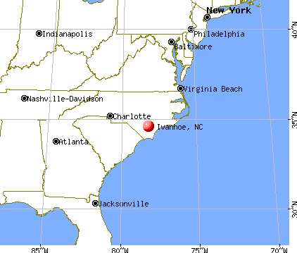 Ivanhoe, North Carolina map