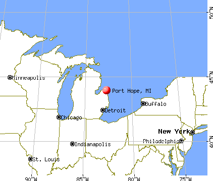Port Hope, Michigan map