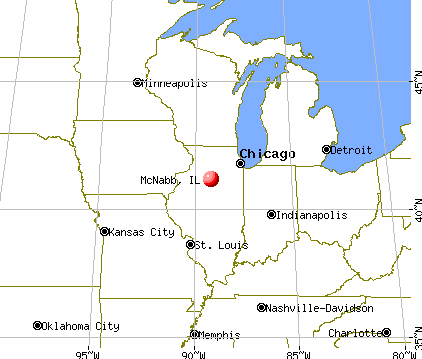 McNabb, Illinois map