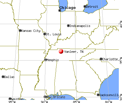 Vanleer, Tennessee map