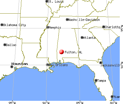 Fulton, Alabama map