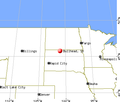 Bullhead, South Dakota map