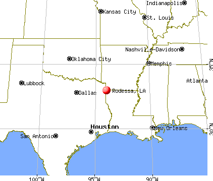 Rodessa, Louisiana map