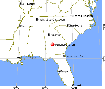 Pinehurst, Georgia map