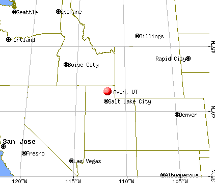 Avon, Utah map