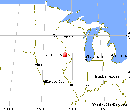 Earlville, Iowa map