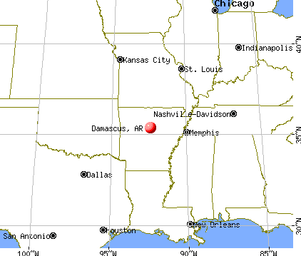 Damascus, Arkansas map