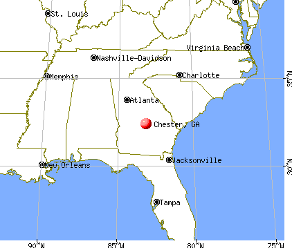 Chester, Georgia map