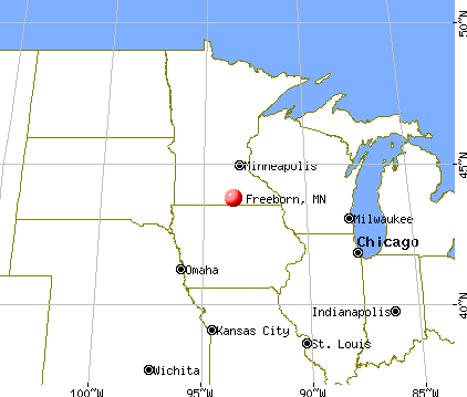 Freeborn, Minnesota map