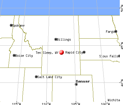 Ten Sleep, Wyoming map