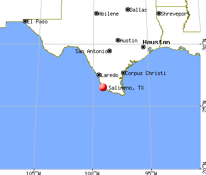 Salineno, Texas map