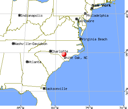 White Oak, North Carolina map
